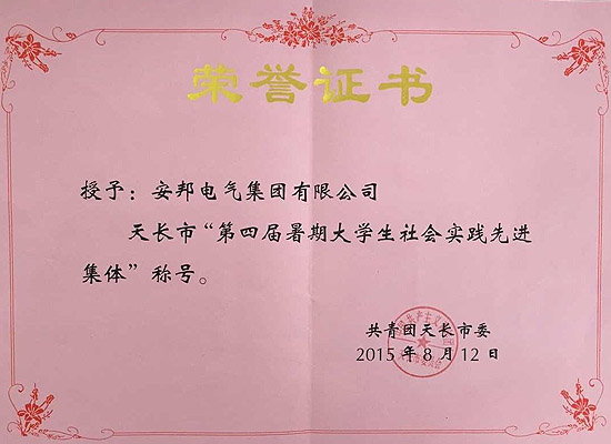 51漫画在线观看下载集團榮獲天長市“第四屆暑期大學生社會實踐先進集體”稱號(圖1)