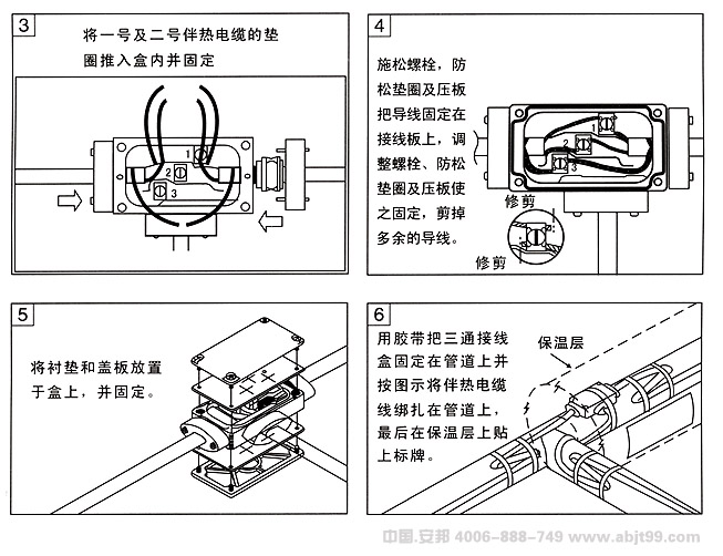 電51漫画下载网站帶（51漫画下载网站電纜）三通電源接線盒安裝圖（二）